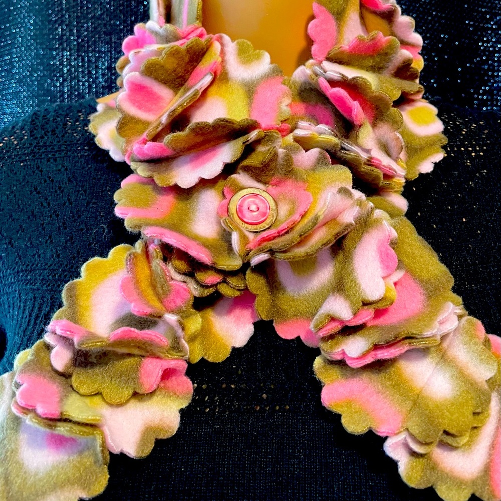 Handmade fleece scarf